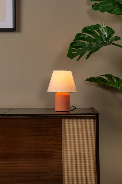 Lucide MACIA - Table lamp - 1xE14 - Terracotta - atmosphere 1